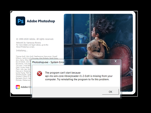 Photoshop 2020在WIN7系統上啟動提示dll丟失后崩潰的解決辦法